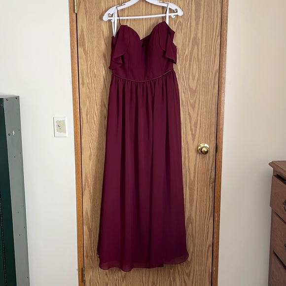 Christina Wu Dresses & Skirts - Off the shoulder. merlot. size 10